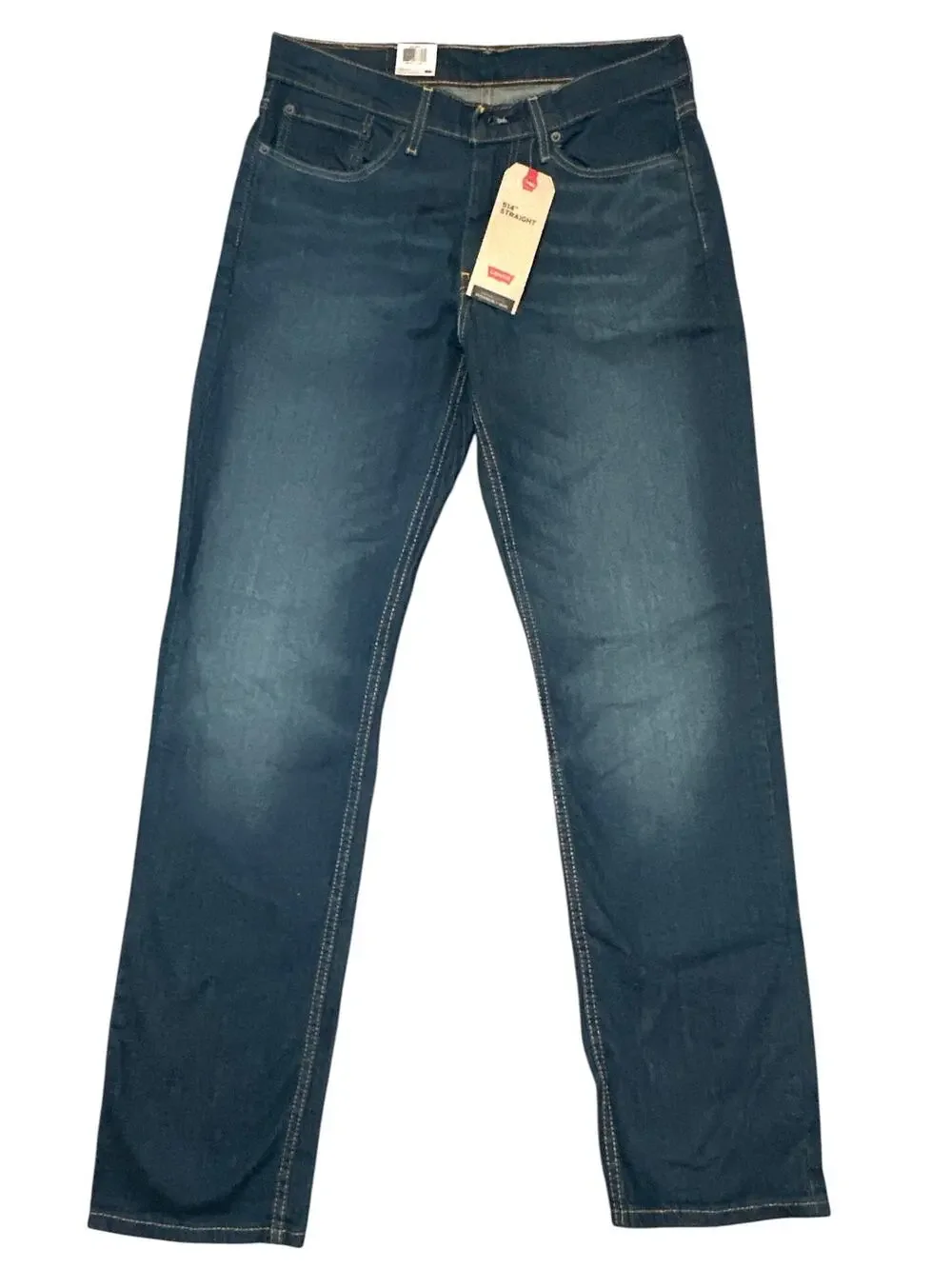 Levi's 514 Straight Jeans Men's Dark Wash Stretch Denim Regular Fit W32 L32 NWT